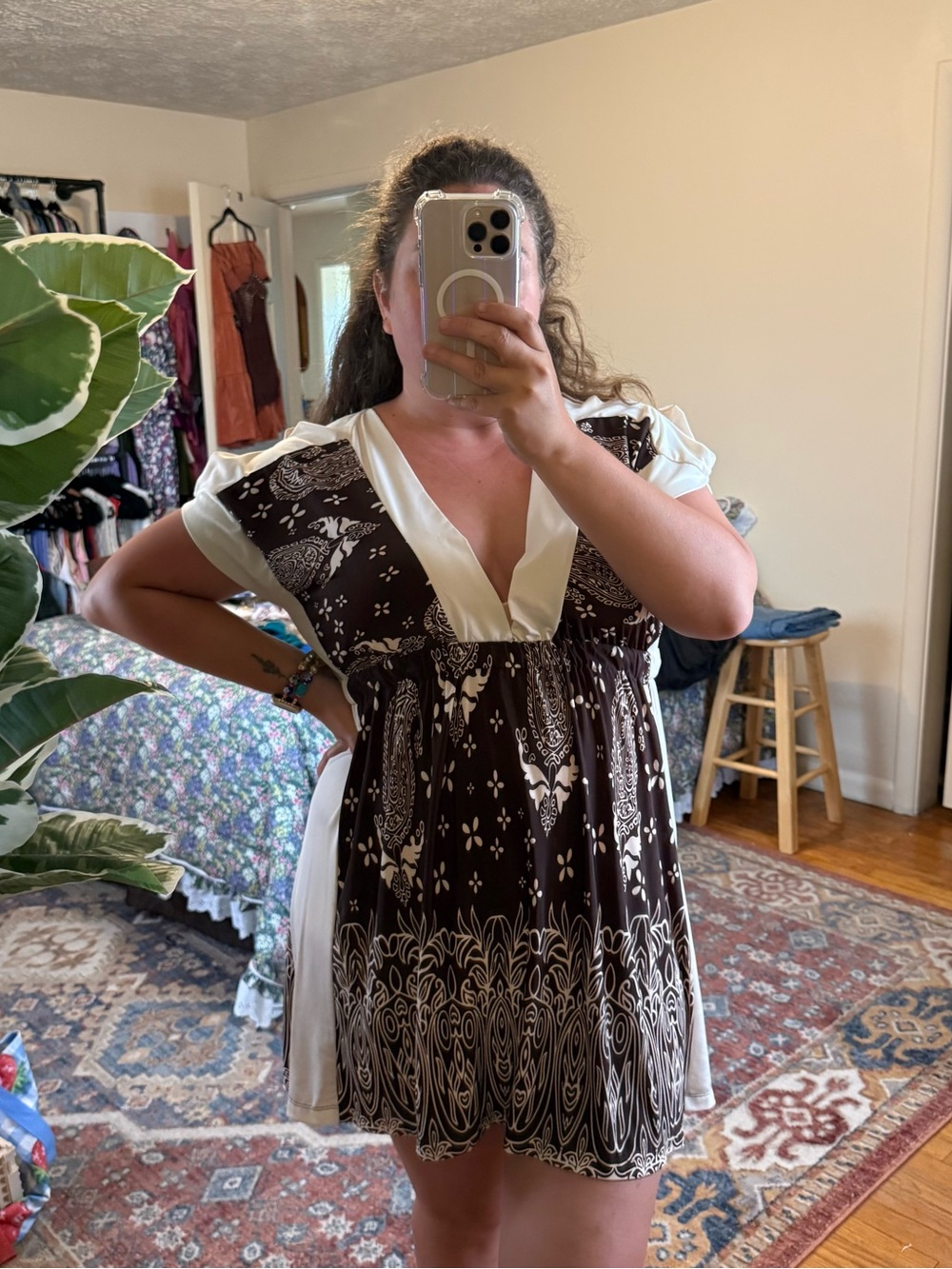 Cristina Love Y2K Brown & cream dress